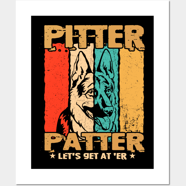 Pitter Funny Patter Let's Get At 'er Retro Wall Art by lenaissac2